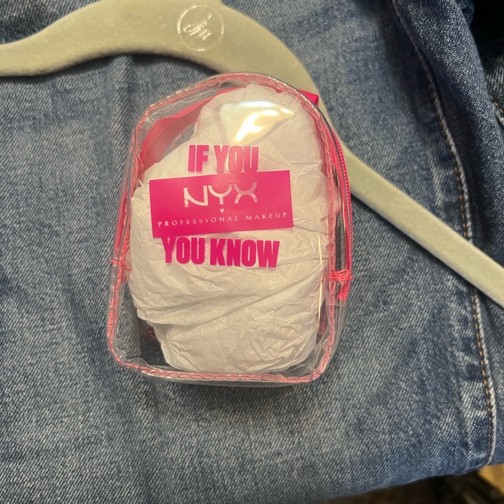 NYX Kids Transparent Pink Accessory Bag